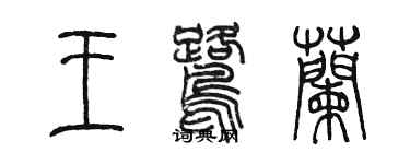 陳墨王鷺蘭篆書個性簽名怎么寫