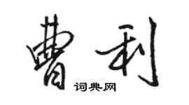 駱恆光曹利行書個性簽名怎么寫