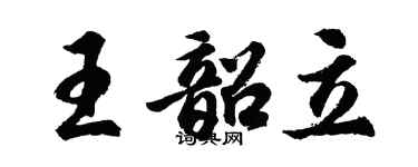 胡問遂王韶立行書個性簽名怎么寫