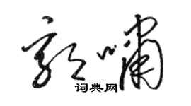 駱恆光郭嘯草書個性簽名怎么寫