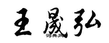 胡問遂王晟弘行書個性簽名怎么寫