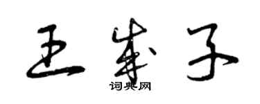 曾慶福王成子草書個性簽名怎么寫