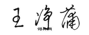 駱恆光王淨蒲草書個性簽名怎么寫