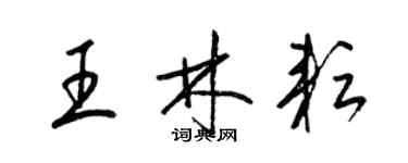 梁錦英王林耘草書個性簽名怎么寫