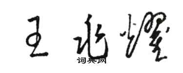 駱恆光王兆耀草書個性簽名怎么寫