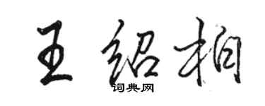 駱恆光王紹柏行書個性簽名怎么寫