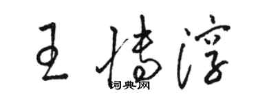 駱恆光王博淳草書個性簽名怎么寫