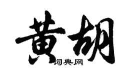 胡問遂黃胡行書個性簽名怎么寫