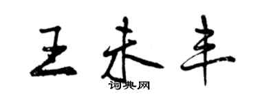 曾慶福王未豐行書個性簽名怎么寫