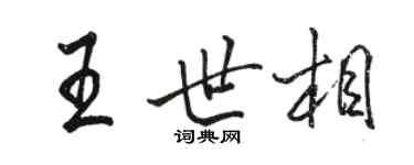駱恆光王世相行書個性簽名怎么寫
