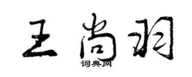 曾慶福王尚羽行書個性簽名怎么寫