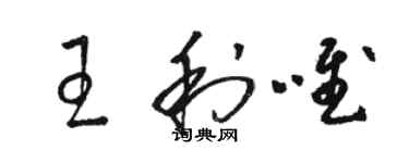 駱恆光王利唯草書個性簽名怎么寫