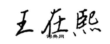 王正良王在熙行書個性簽名怎么寫