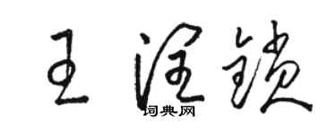 駱恆光王潤鎖草書個性簽名怎么寫