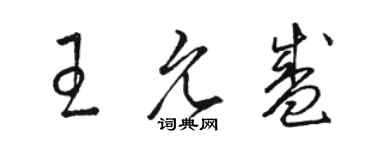 駱恆光王允盛草書個性簽名怎么寫