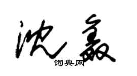 朱錫榮沈鑫草書個性簽名怎么寫