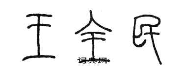 陳墨王全民篆書個性簽名怎么寫