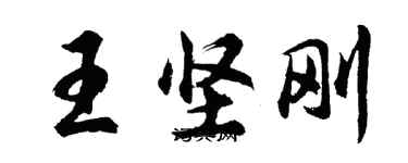 胡問遂王堅剛行書個性簽名怎么寫