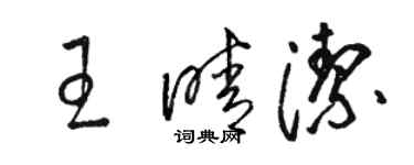 駱恆光王晴潔草書個性簽名怎么寫