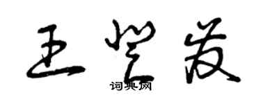 曾慶福王登發草書個性簽名怎么寫