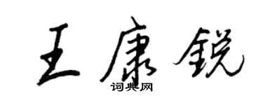 王正良王康銳行書個性簽名怎么寫