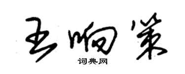 朱錫榮王響策草書個性簽名怎么寫