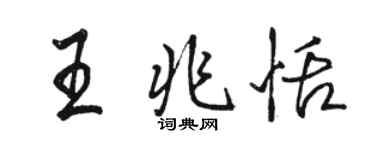 駱恆光王兆恬行書個性簽名怎么寫