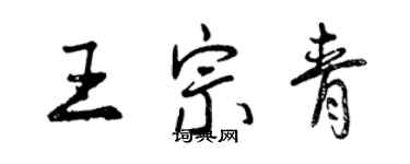 曾慶福王宗青行書個性簽名怎么寫