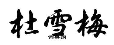 胡問遂杜雪梅行書個性簽名怎么寫