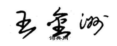 朱錫榮王金洲草書個性簽名怎么寫