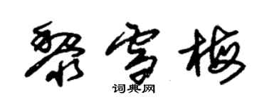 朱錫榮黎雪梅草書個性簽名怎么寫