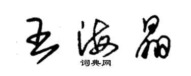 朱錫榮王海晶草書個性簽名怎么寫