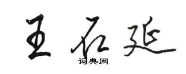 駱恆光王石延行書個性簽名怎么寫