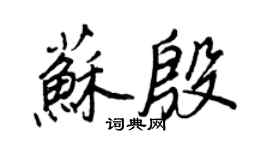 王正良蘇殷行書個性簽名怎么寫