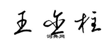 梁錦英王含柱草書個性簽名怎么寫