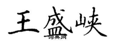 丁謙王盛峽楷書個性簽名怎么寫