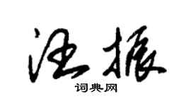 朱錫榮汪振草書個性簽名怎么寫