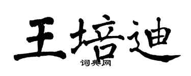 翁闓運王培迪楷書個性簽名怎么寫