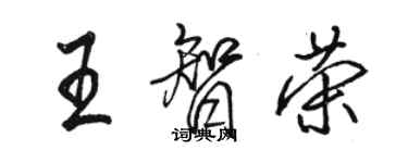 駱恆光王智榮行書個性簽名怎么寫