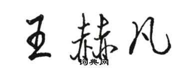 駱恆光王赫凡行書個性簽名怎么寫