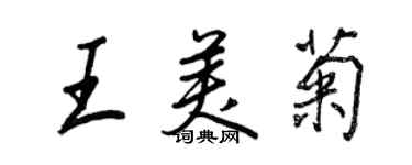 王正良王美菊行書個性簽名怎么寫