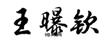 胡問遂王曝欽行書個性簽名怎么寫