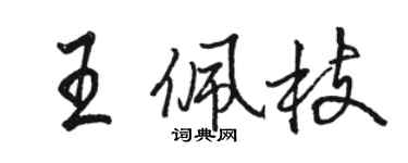 駱恆光王佩枝行書個性簽名怎么寫