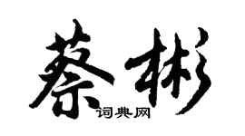 胡問遂蔡彬行書個性簽名怎么寫