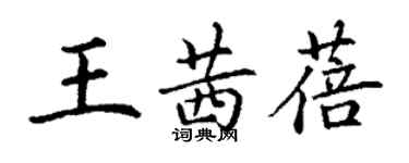 丁謙王茜蓓楷書個性簽名怎么寫