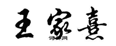 胡問遂王家熹行書個性簽名怎么寫