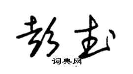 朱錫榮彭武草書個性簽名怎么寫