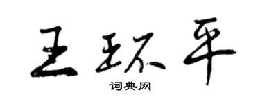 曾慶福王環平行書個性簽名怎么寫