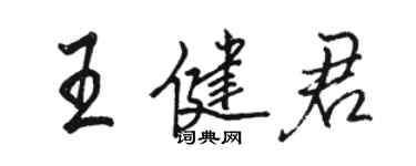 駱恆光王健君行書個性簽名怎么寫