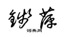 朱錫榮錢萍草書個性簽名怎么寫